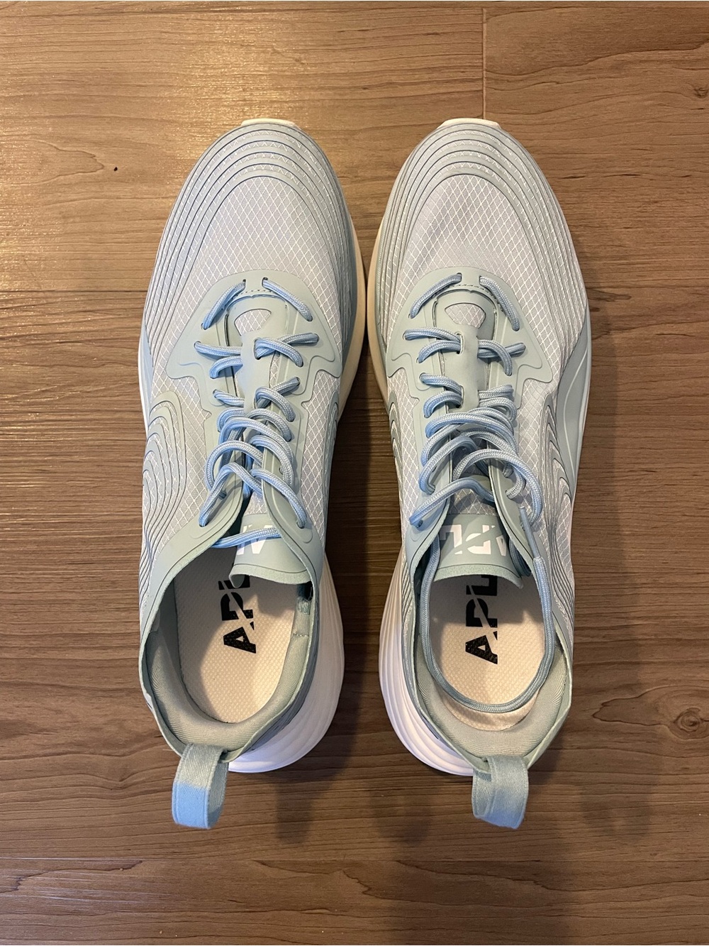 APL Men's Streamline Athletic Sneakers in Light Blue and White